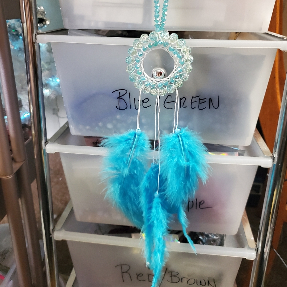 Turquoise Feather Dreamcatcher